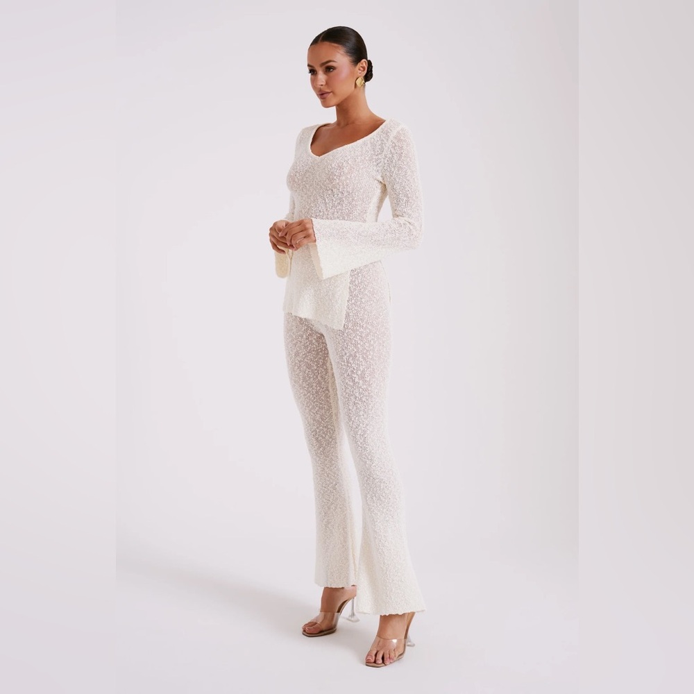 BNWT Irma Flared Boucle Pants & matching Liz Boucle Long Sleeve Top